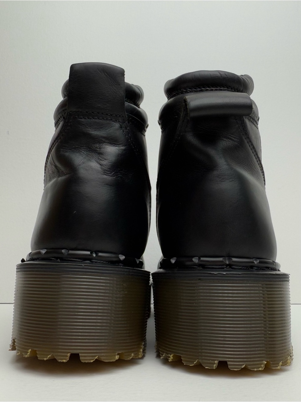Dr. Martens Boots Vintage England Envy Black Greasy Leather MIE Platforms UK 6 - Picture 11 of 16